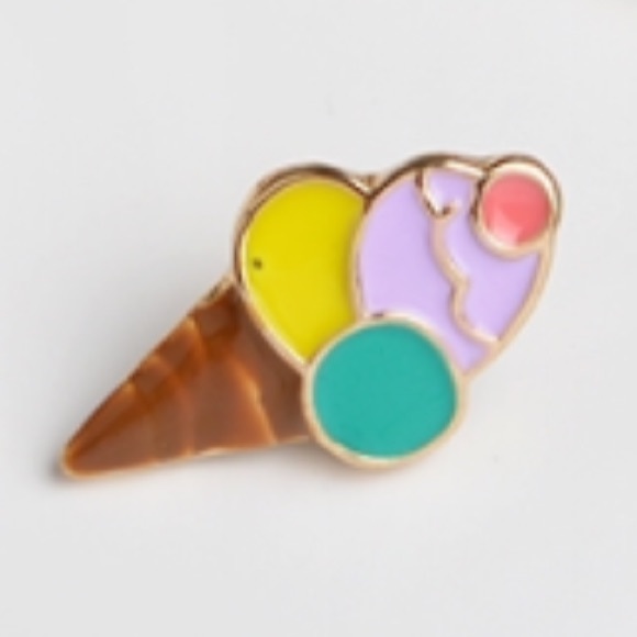 5/$20 Ice Cream Scoops Cone Enamel Brooch Pin - Picture 3 of 3